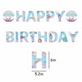 GLASNES Sea Shell Birthday Banner Mermaid Ocean Theme Party Supplies by Deal US