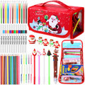 Pasimy Washable Markers Set with Christmas Pencil Case Crayons Pencils 4+ by Deal US
