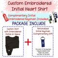 GODMERCH Custom Embroidered Heart Sweatshirt Personalized Initial Black Size S by Deal US