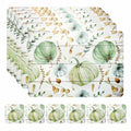 Casaido Pumpkin Dining Table Place Mats Set of 6 Waterproof 17x12 Inches by Deal US