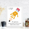 Teacher Gifts Framed Handprint Art Craft 9x12.6 Table Wall Decor by Deal US