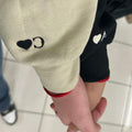 GODMERCH Custom Embroidered Heart Sweatshirt Personalized Initial Black Size S by Deal US
