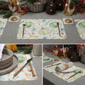 Casaido Pumpkin Dining Table Place Mats Set of 6 Waterproof 17x12 Inches by Deal US