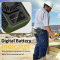 Portable Waist Clip Fan Rechargeable 6000mAh 20H 3-Speed Green by Deal US