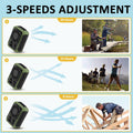 Portable Waist Clip Fan Rechargeable 6000mAh 20H 3-Speed Green by Deal US