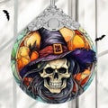 Death Skull Stained Glass Christmas Ornament Holiday Decoration by Deal US