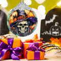 Death Skull Stained Glass Christmas Ornament Holiday Decoration by Deal US