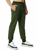 Menoio Mens Fleece Jogger Sweatpants Zipper Pockets Drawstring Green Size XL by Deal US