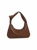 Verdusa Women's Metallic Knot Strap PU Leather Shoulder Bag Brown One Size by Deal US