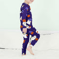 Kids Halloween Thermal Underwear Long Johns Base Layer Purple Ghost Size 2XL by Deal US