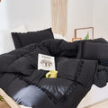SOUKECHY Boho Chic Full Duvet Cover 3PC Tufted Tassel Fringe Boho Full by Deal US