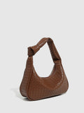 Verdusa Women's Metallic Knot Strap PU Leather Shoulder Bag Brown One Size by Deal US