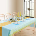 WDF 16Pack Blue Gold Plastic Tablecloths 54x108in & Runners 12x108in by Deal US