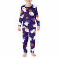 Kids Halloween Thermal Underwear Long Johns Base Layer Purple Ghost Size 2XL by Deal US