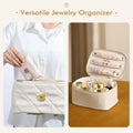 Parima Personalized Initial Makeup Bag Travel Jewelry Organizer Letter C White by Deal US