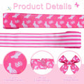 Pineraap Easter Wired Ribbon 2.5in x 10yd Pink Stripe 2 Rolls by Deal US