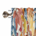 Autumn Botanical Leaf Valance Set 2 Panels 54x18in Watercolor Print by Deal US