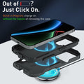 Xmon iPhone 15 Pro Magnetic Case with Tempered Glass Screen Protector Red 6.1" by Deal US