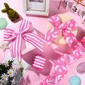 Pineraap Easter Wired Ribbon 2.5in x 10yd Pink Stripe 2 Rolls by Deal US
