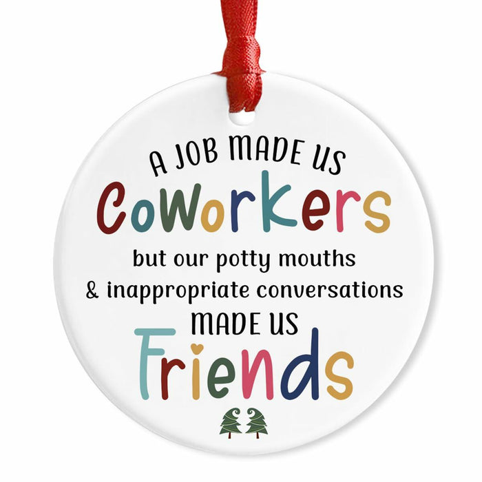 CHOANG Ceramic Christmas Ornament Coworker Gift Office Xmas Tree Decor by Deal US