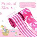 Pineraap Easter Wired Ribbon 2.5in x 10yd Pink Stripe 2 Rolls by Deal US