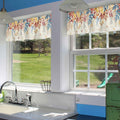 Autumn Botanical Leaf Valance Set 2 Panels 54x18in Watercolor Print by Deal US