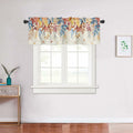 Autumn Botanical Leaf Valance Set 2 Panels 54x18in Watercolor Print by Deal US