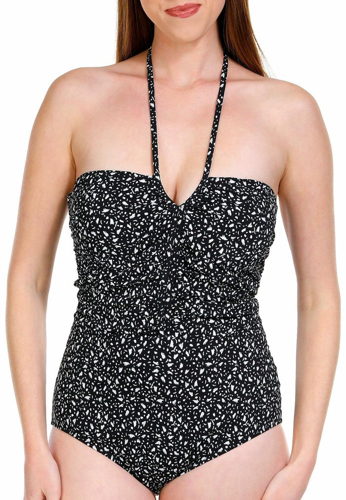 Profile by Gottex Women's One Piece Bandeau Swimsuit Black Standard 6 by Deal US