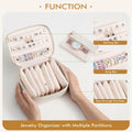 Parima Personalized Initial Makeup Bag Travel Jewelry Organizer Letter C White by Deal US