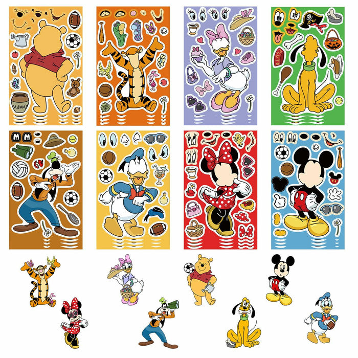 TaDadaPAO Cartoon Sticker Sheets 16 Count Red Anime Craft Party Supplies by Deal US
