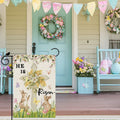 ZAEW Easter Watercolor Cross Bunny Garden Flag 12x18 Inch Double Sided by Deal US