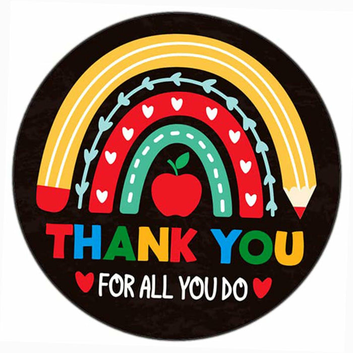 FLYAB Thank You Teacher Stickers 1.5" Apple Labels 36Pcs Gift Tags by Deal US