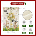 ZAEW Easter Watercolor Cross Bunny Garden Flag 12x18 Inch Double Sided by Deal US
