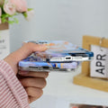 DORAFIN iPhone 15 Pro Case 6.1 Marble Glossy Shockproof TPU Blue/Gold by Deal US