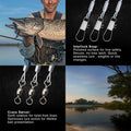 AIRKOUL 24PCS Nylon Fishing Leader Rigs with Swivels Snaps Beads by Deal US