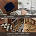 Rug Pad Grippers Double Sided Washable Rug Tape Adhesive Corners Black 4pc by Deal US