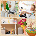 Yousoontic 3 Pcs Easter Bunny Wooden Decorations Rustic Table Decor by Deal US
