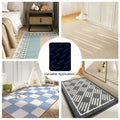 Rug Pad Grippers Double Sided Washable Rug Tape Adhesive Corners Black 4pc by Deal US