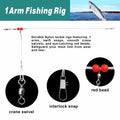 AIRKOUL 24PCS Nylon Fishing Leader Rigs with Swivels Snaps Beads by Deal US