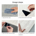 Rug Pad Grippers Double Sided Washable Rug Tape Adhesive Corners Black 4pc by Deal US