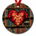 Kilyhome Ceramic Christmas Book Ornament Multi Color for Book Lovers by Deal US