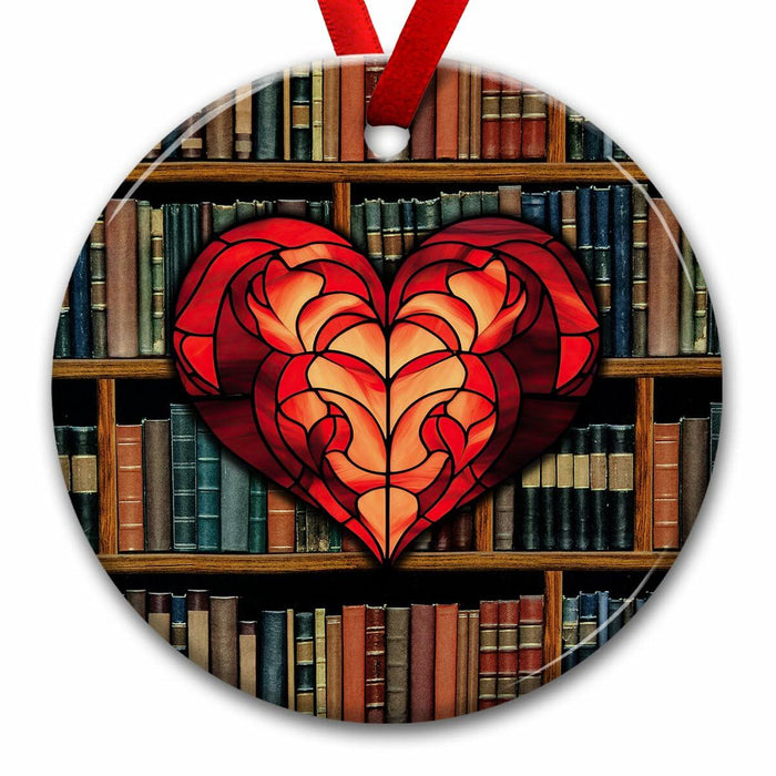 Kilyhome Ceramic Christmas Book Ornament Multi Color for Book Lovers by Deal US