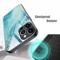 Tabavsit iPhone 15 Pro Max Case Blue Marble Shockproof Protective Cover by Deal US
