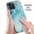 Tabavsit iPhone 15 Pro Max Case Blue Marble Shockproof Protective Cover by Deal US