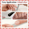 24Pcs Christmas Press On Nails Medium Square Acrylic False Nails Xmas Design by Deal US