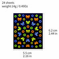 Fluorescent Nail Art Stickers 24 Sheets 3D Butterflies Stars Flowers DIY by Deal US