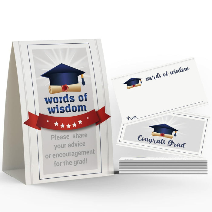 JYC11 2025 Graduation Sign & Words of Wisdom Cards 26 pcs Multi-color by Deal US
