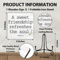 Funny Desk Decor Friendship Sign Home Office Shelf Decoration 5x5 Inches by Deal US