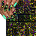 Fluorescent Nail Art Stickers 24 Sheets 3D Butterflies Stars Flowers DIY by Deal US