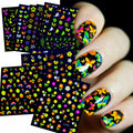 Fluorescent Nail Art Stickers 24 Sheets 3D Butterflies Stars Flowers DIY by Deal US